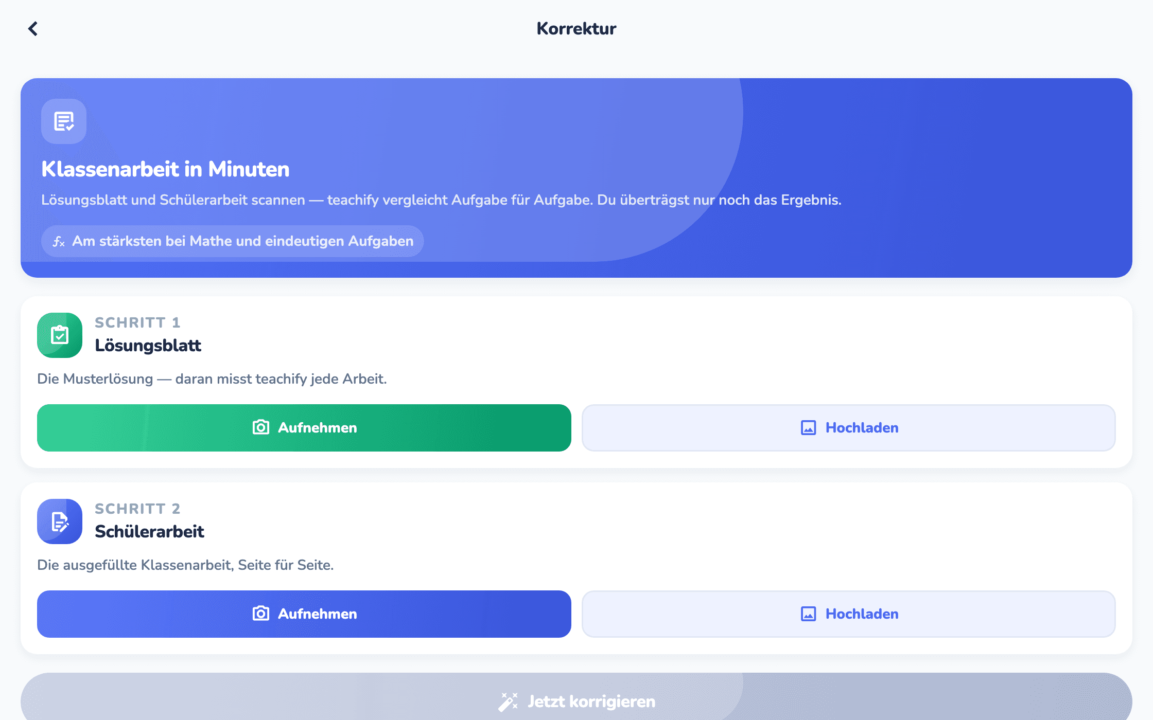 teachify — Klassensatz korrigieren, ohne den Sonntag zu opfern